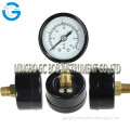 High quality black steel air flow pressure gauges with back mounting